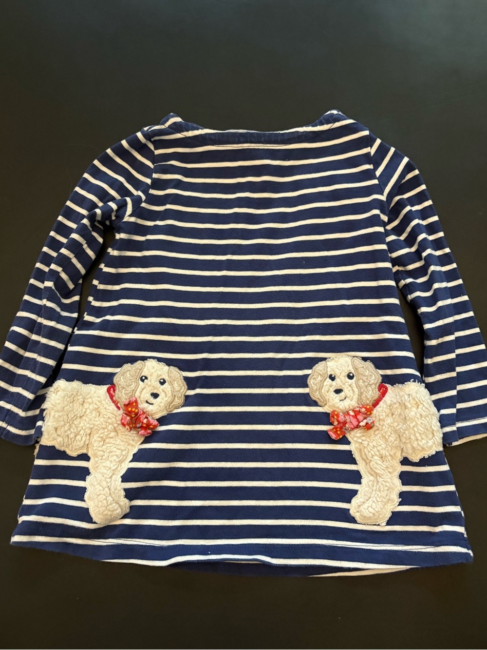 Mini Boden Striped Puppy Tunic 3-4Y